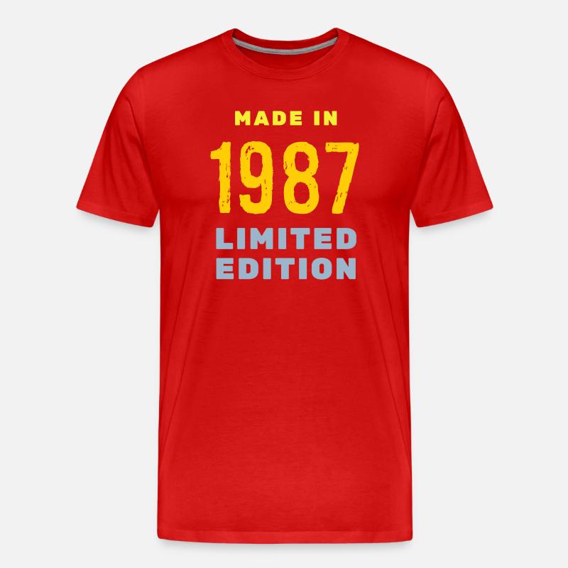 1987 - Männer Premium Bio T-Shirt - Rot