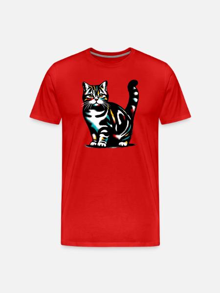 Chat - T-shirt bio Premium Homme - rouge