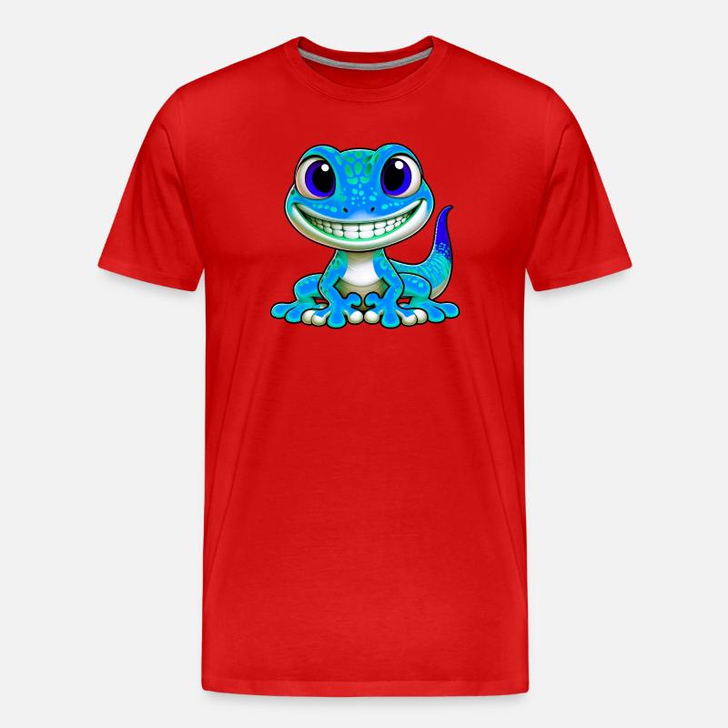 Gecko - Männer Premium Bio T-Shirt - Rot