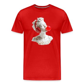 Marble & Beats - Men's Premium Organic T-Shirt - red - Front - Damien (186cm)