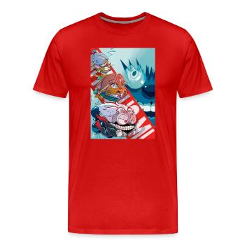 CHADADAN - T-shirt bio Premium Homme - rouge - Devant - Damien (186cm)