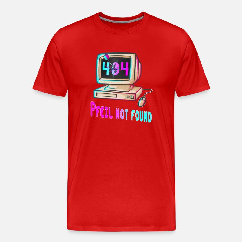 404 Retro Design - Männer Premium Bio T-Shirt - Rot