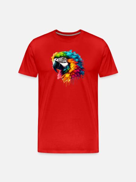 Perroquet - T-shirt bio Premium Homme - rouge