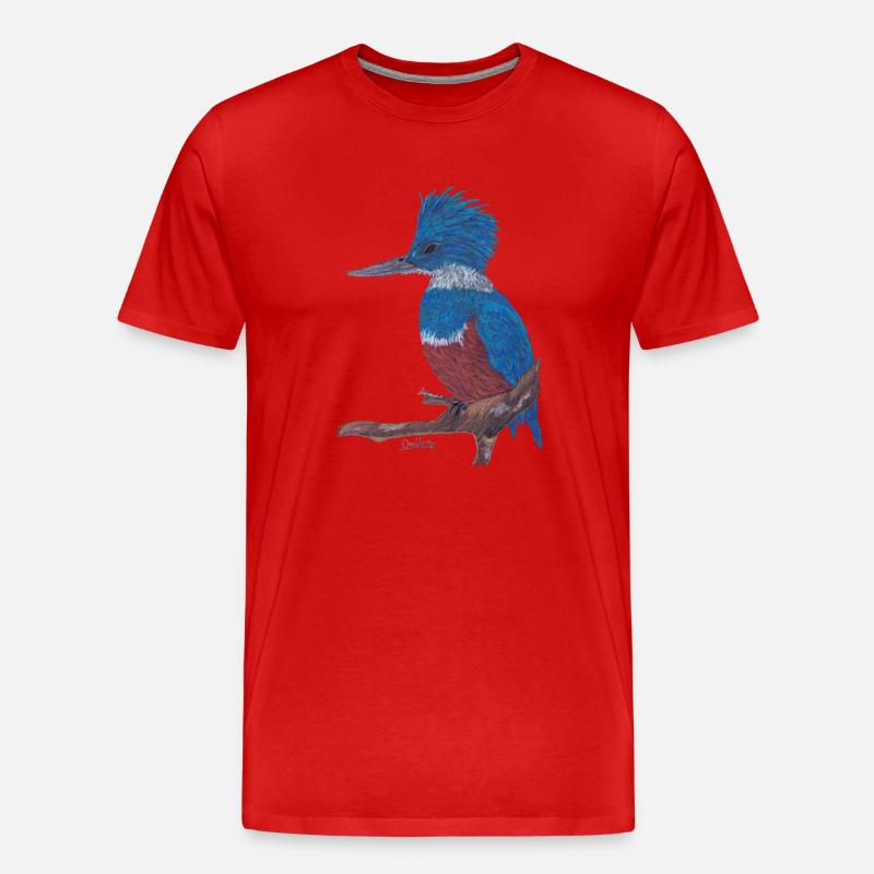 Ein charismatischer Eisvogel. - Männer Premium Bio T-Shirt - Rot