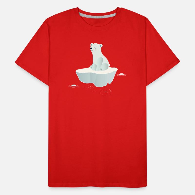Träumender Eisbär auf einer Eisscholle Männer Premium Bio T-Shirt