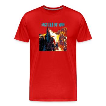 Aiguille du Midi - T-shirt bio Premium Homme - rouge - Devant - Damien (186cm)