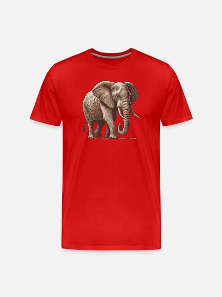 Elephant - Men's Premium Organic T-Shirt - red
