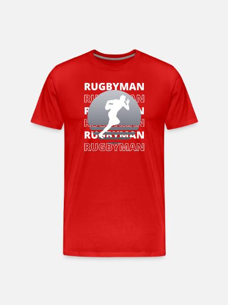 Rugbyman, sportif et dynamique - T-shirt bio Premium Homme - rouge