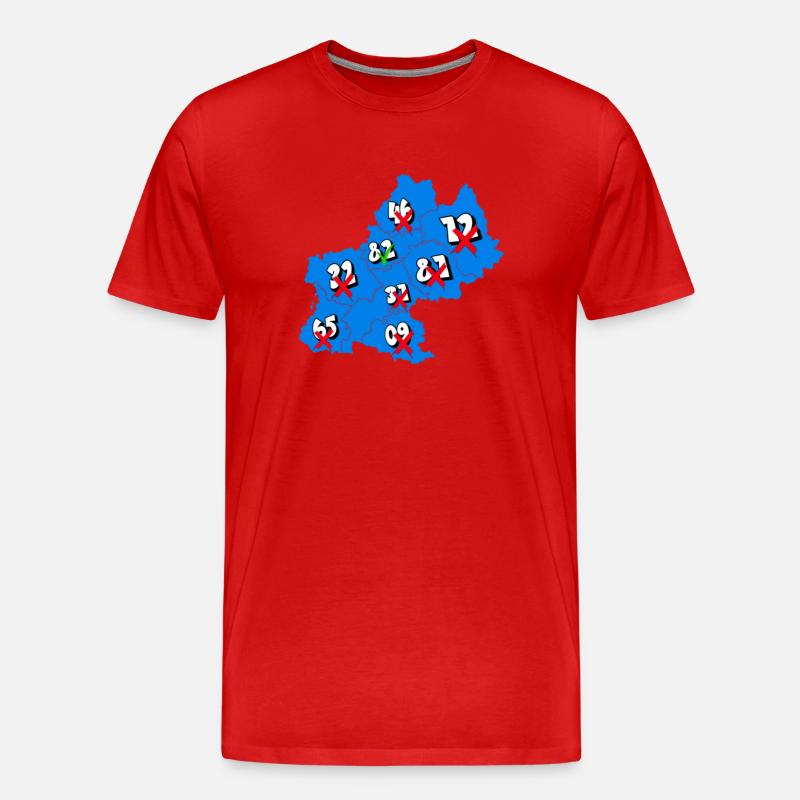 Midi-Pyrénées Region - Männer Premium Bio T-Shirt - Rot