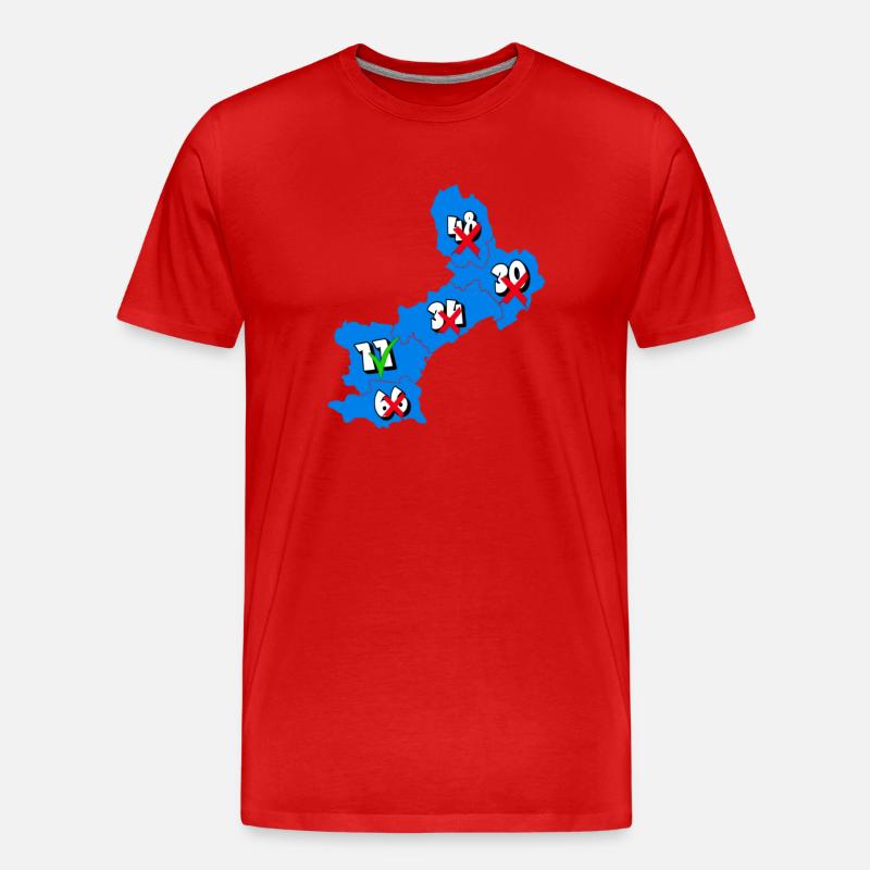 Languedoc Roussillon Region - Männer Premium Bio T-Shirt - Rot