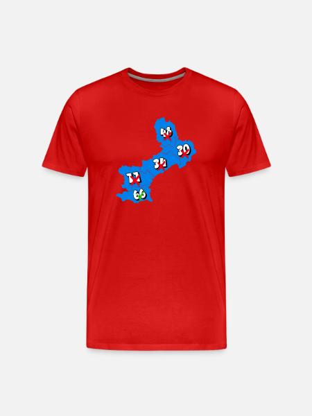 Région Languedoc roussillon - T-shirt bio Premium Homme - rouge