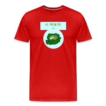 Don't take the cabbage - Men's Premium Organic T-Shirt - red - Front - Damien (186cm)