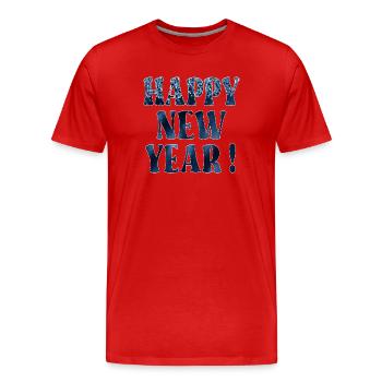 FÊTE DU NOUVEL AN - T-shirt bio Premium Homme - rouge - Devant - Damien (186cm)