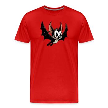 Chauve-souris - T-shirt bio Premium Homme - rouge - Devant - Damien (186cm)