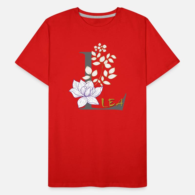 Buchstabe L Initiale Lea Männer Premium Bio T-Shirt