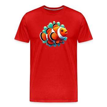Clownfisch - Männer Premium Bio T-Shirt - Rot - Vorne - Damien (186cm)