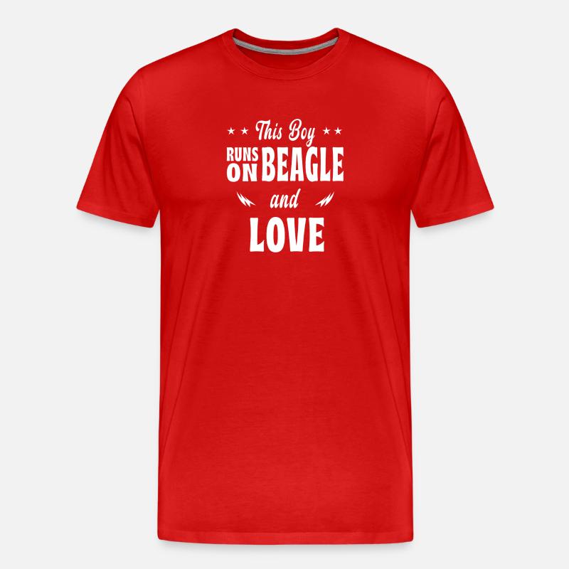 Dieser Junge Beagle Design - Männer Premium Bio T-Shirt - Rot