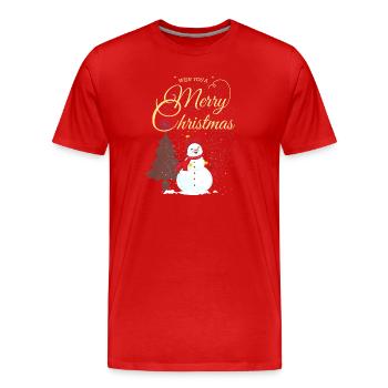 Maria Noël - T-shirt bio Premium Homme - rouge - Devant - Damien (186cm)