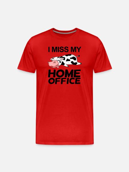 Home Office Saying Funny - Men's Premium Organic T-Shirt - red