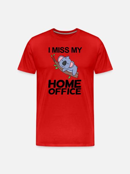 Home Office Saying Funny - Men's Premium Organic T-Shirt - red