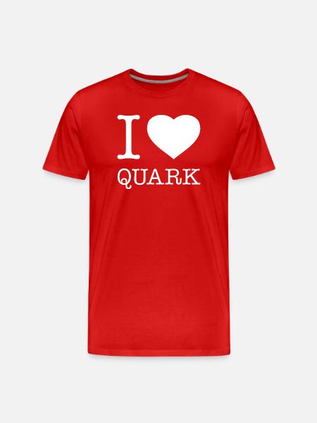 I LOVE QUARK - Männer Premium Bio T-Shirt - Rot