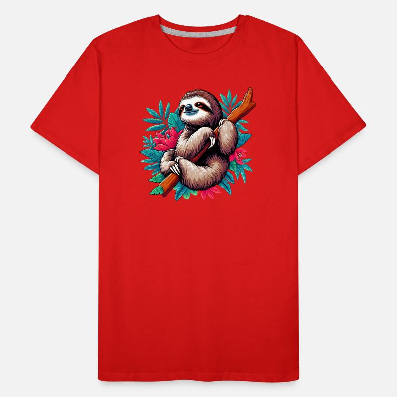 Faultier Männer Premium Bio T-Shirt