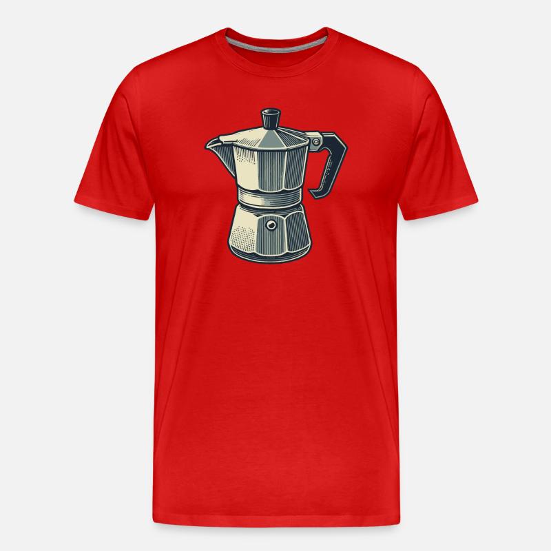 Cafetière à expresso - T-shirt bio Premium Homme - rouge