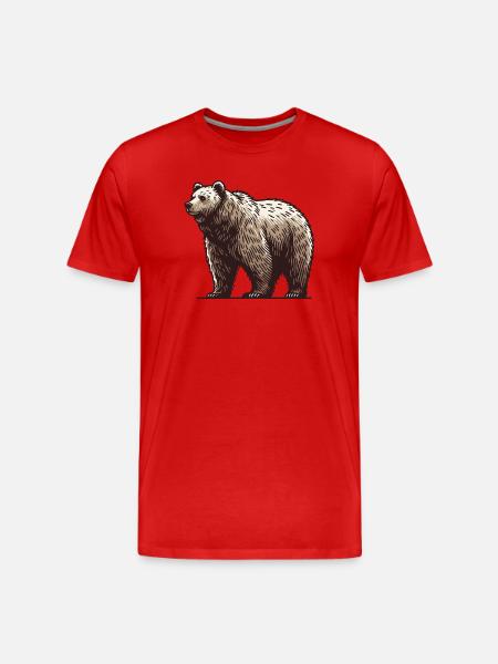 Grizzly - T-shirt bio Premium Homme - rouge