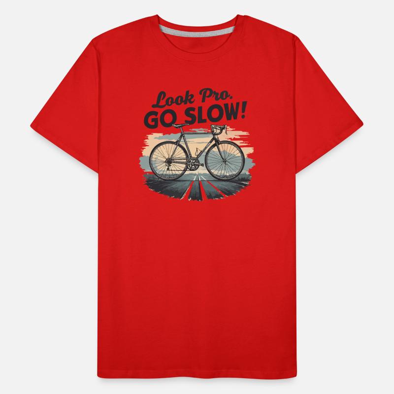 Vélo vintage Look Pro Go Slow T-shirt bio Premium Homme