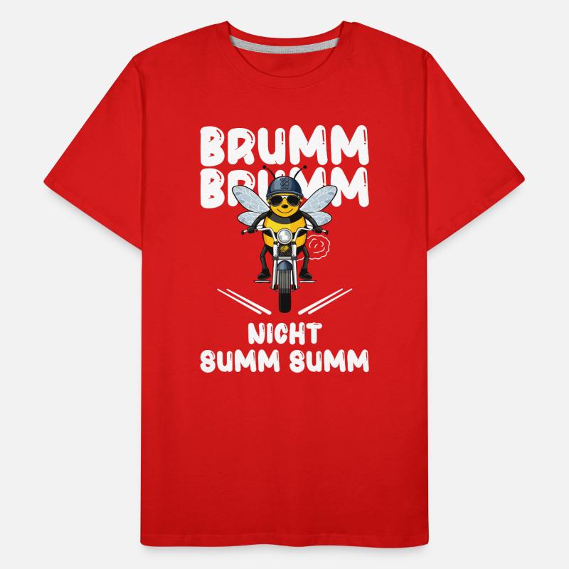 Bee Motorcycle Buzz Buzz Not Buzz Buzz White Men's Premium Organic T-Shirt