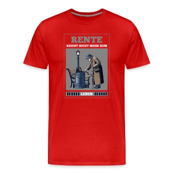 Retraité - T-shirt bio Premium Homme - rouge - Devant - Damien (186cm)