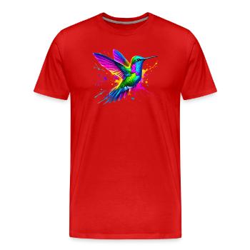 Colibri - T-shirt bio Premium Homme - rouge - Devant - Damien (186cm)