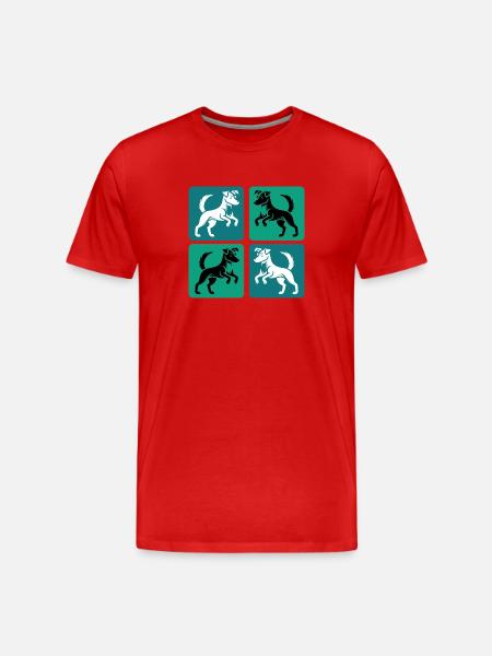 Jack Russell Terrier Design - Men's Premium Organic T-Shirt - red
