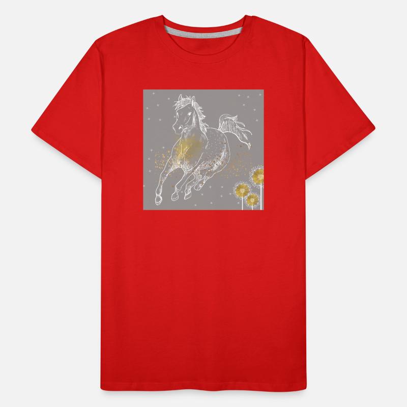 Pferd. Männer Premium Bio T-Shirt