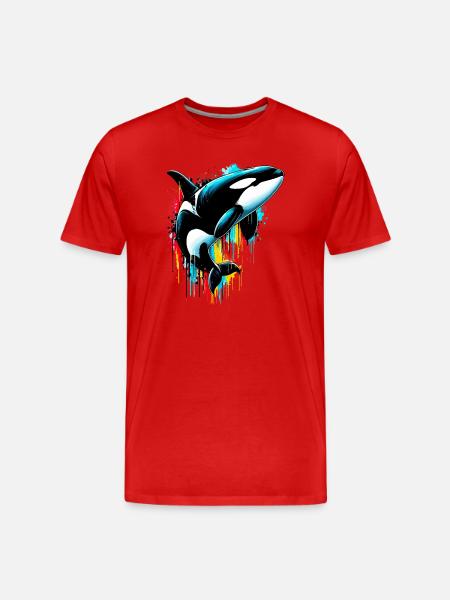 Schwertwal - Männer Premium Bio T-Shirt - Rot