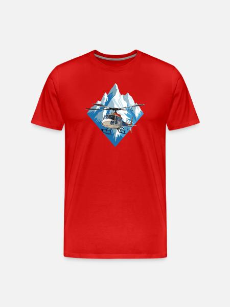 Helicopters in winter operations - Men's Premium Organic T-Shirt - red