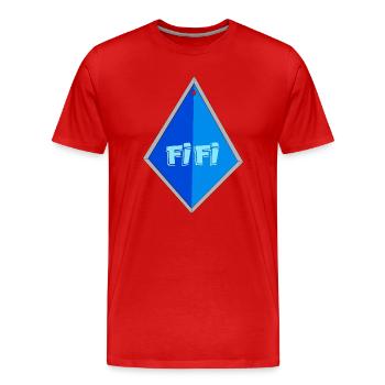 Fifi - Men's Premium Organic T-Shirt - red - Front - Damien (186cm)