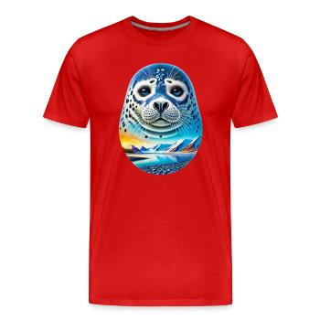 Seal - Men's Premium Organic T-Shirt - red - Front - Damien (186cm)