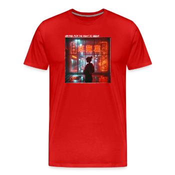 Japan Mood Anime - Men's Premium Organic T-Shirt - red - Front - Damien (186cm)