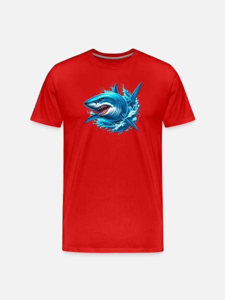Requin - T-shirt bio Premium Homme - rouge