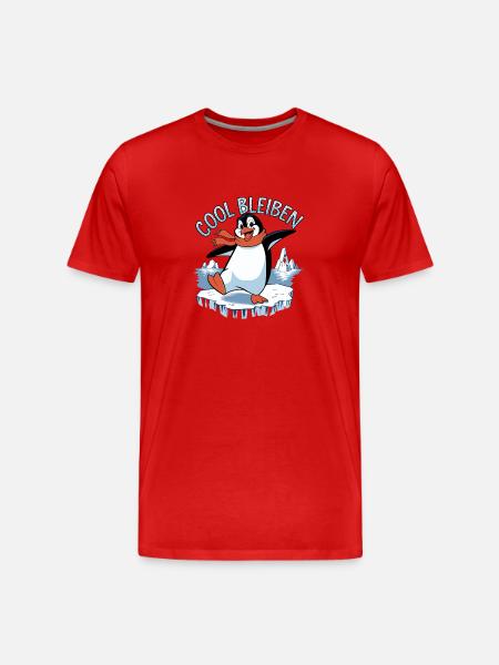 cool bleiben - Männer Premium Bio T-Shirt - Rot