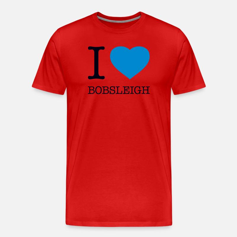 J’ADORE LE BOBSLEIGH Bobfahren - T-shirt bio Premium Homme - rouge