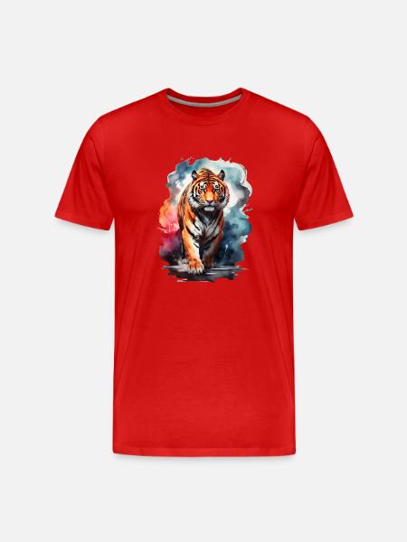 du tigre - T-shirt bio Premium Homme - rouge