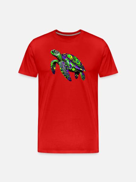 Turtle - Men's Premium Organic T-Shirt - red