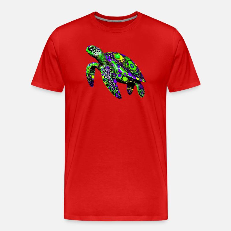 Schildkröte - Männer Premium Bio T-Shirt - Rot