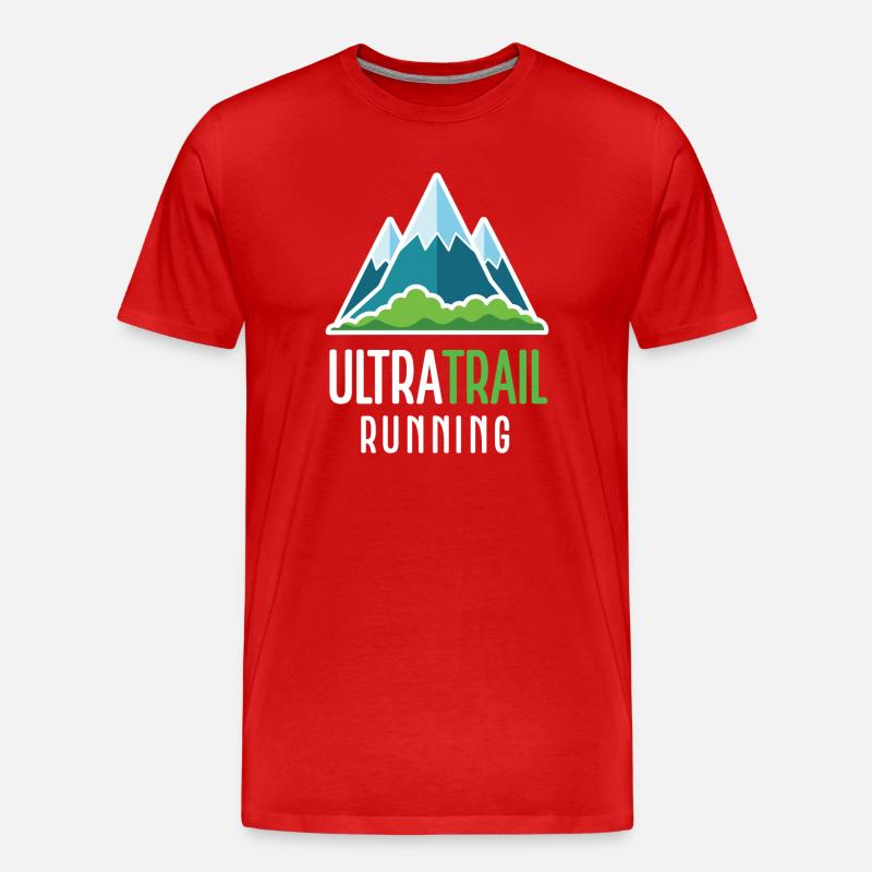 Ultra-Trailrunning - Männer Premium Bio T-Shirt - Rot
