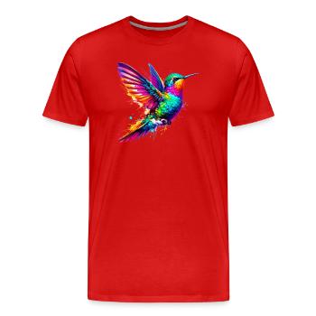 Colibri - T-shirt bio Premium Homme - rouge - Devant - Damien (186cm)