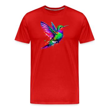 Colibri - T-shirt bio Premium Homme - rouge - Devant - Damien (186cm)