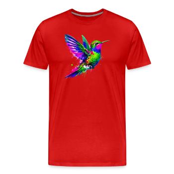 Colibri - T-shirt bio Premium Homme - rouge - Devant - Damien (186cm)