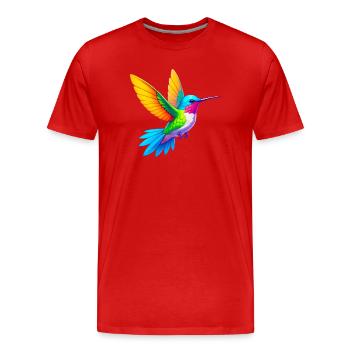 Colibri - T-shirt bio Premium Homme - rouge - Devant - Damien (186cm)